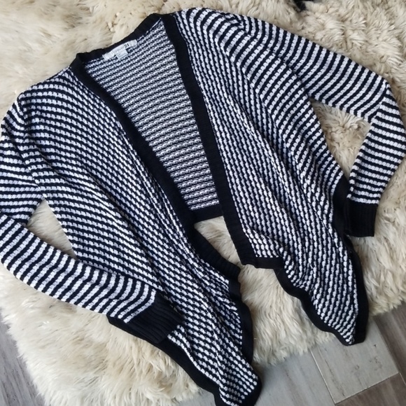 Forever 21 Drape Front Striped Cardigan - Picture 2 of 7